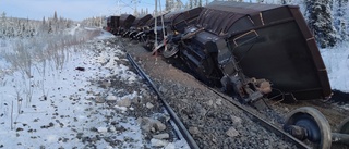 800 meter räls byts ut efter tågurspårning