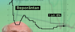 Riksbanken ser nollränta minst tre år till