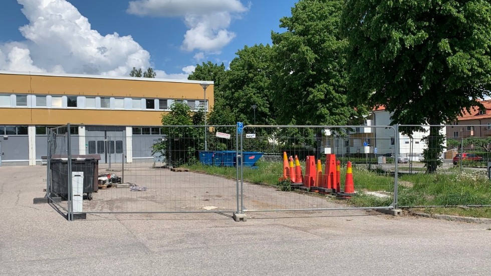 Här ska den nya sprinklertanken med tillhörande pumphus byggas.