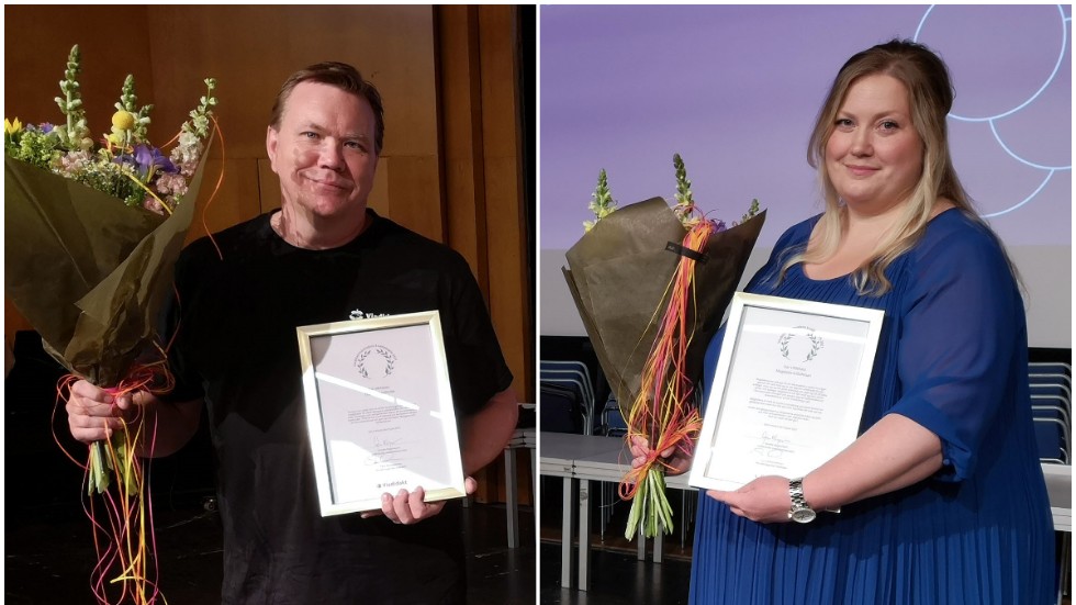 Thomas Lindholm och Magdalena Bohman har fått Viadidakts kvalitetspris.
