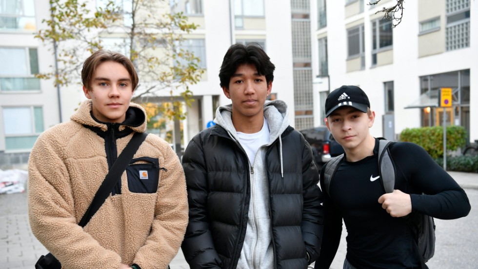 Sjöstadsborna är chockade efter händelsen. Från vänster: Matteo Borg, Ritchie Fors och Lane Lalonde.