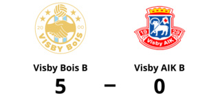 Klar seger för Visby Bois B – vann med 5-0 mot Visby AIK B