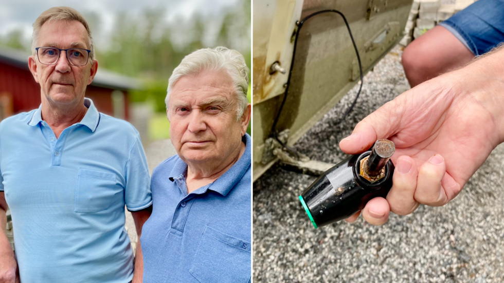 Thomas Lingefelt och Leif Boström är två av de cirka 200 som har en båtplats i Gropviken i Ramsdal. Under natten mot måndagen blev Leifs båtmotor stulen.