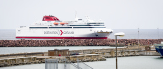 Därför ligger M/S Visby på redden utanför Visby hamn