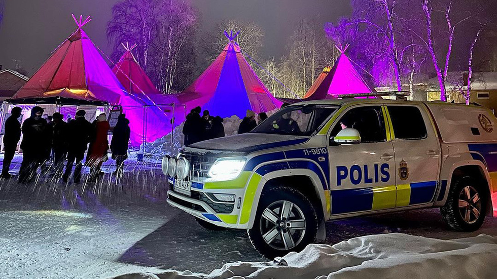 Polisen hade ökat bevakningen i Jokkmokks under marknaden och fick en del att göra nattetid.
