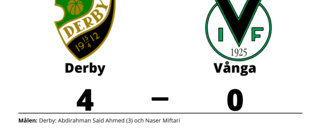 Vånga föll borta mot Derby