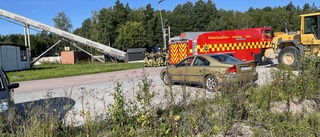 Brand i mindre byggnad – räddningstjänsten på plats