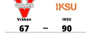 Förlust på hemmaplan för Vråken mot IKSU
