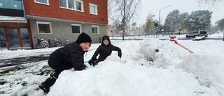 Första snön tidigare än normalt: "Blev jätteglad"