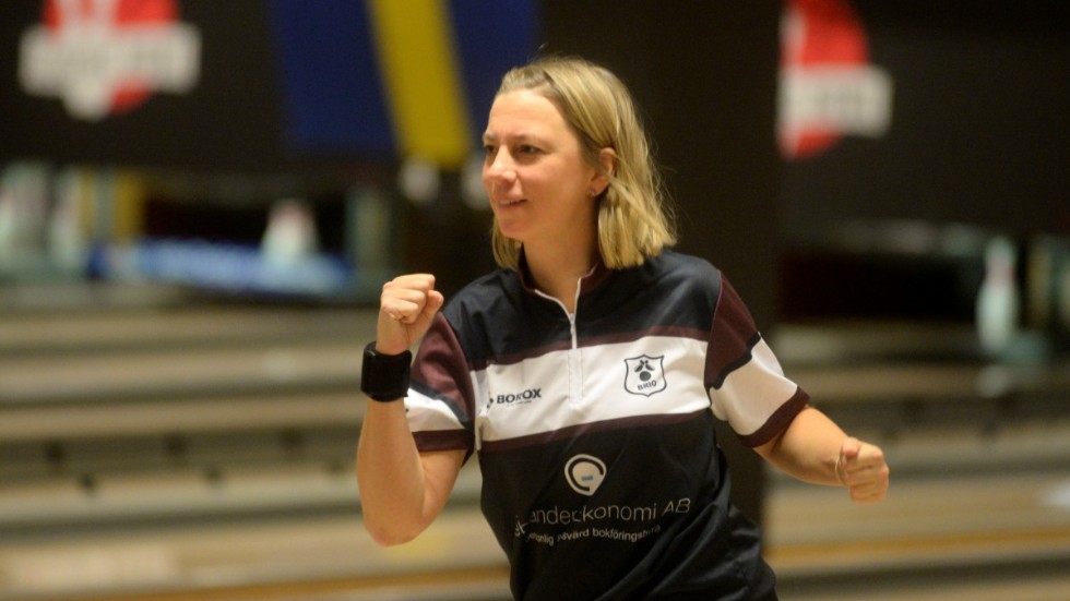 Anna Staflund en av spelarna när Brio dubbelmatchade i Mariestad.