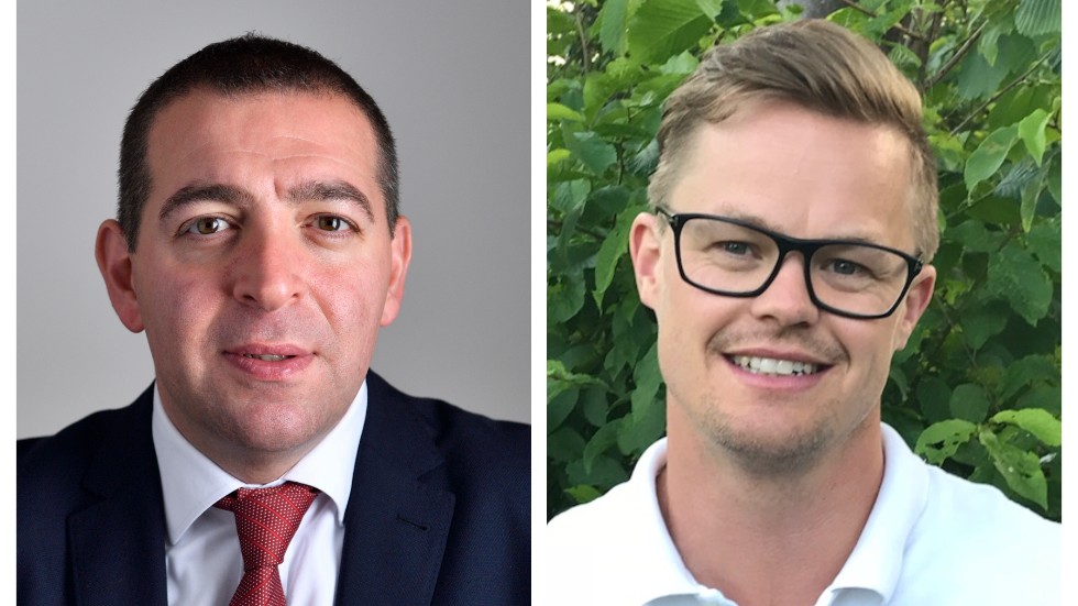 Roger Haddad (L) och Mikael Wallin, gruppledare Liberalerna Finspång.