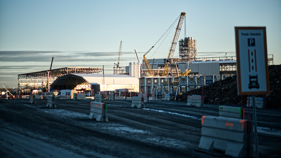 Det var här på Stegras industriområde i Boden som dramat inträffade i lördags morse. 