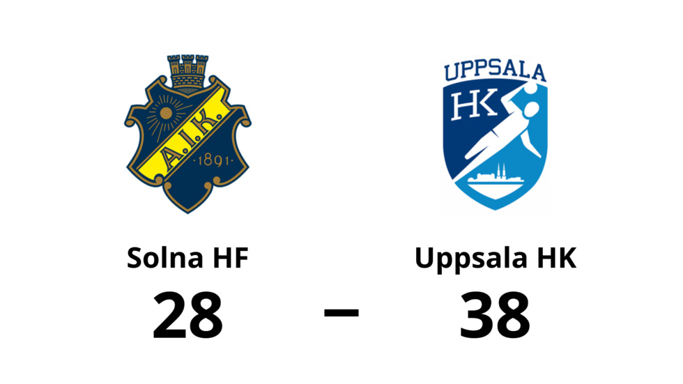 Solna HF förlorade mot Uppsala HK