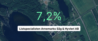 Siffrorna klara för Listspecialisten Arnemarks Såg & Hyvleri AB