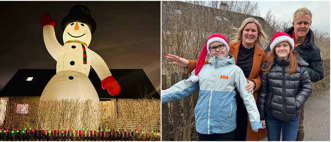 SNACKISEN: Se familjens enorma snögubbe – "En succé"