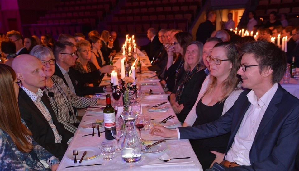 Festligt vid borden med idrottsfolk från Mariannelund och Hjältevadstrakten.