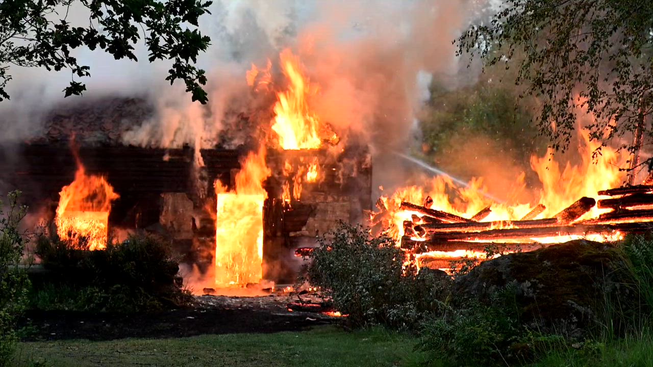 Brand i villa