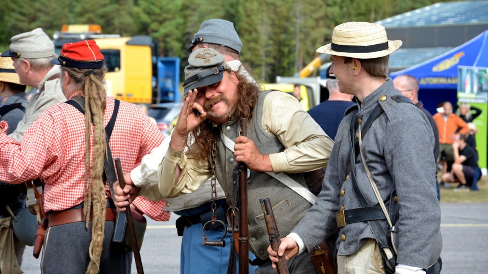 5th co Washington Artillery kunde bland andra beskådas vid förra årets militärhistoriska träff. Till helgen slår de läger i Loftahammar. 