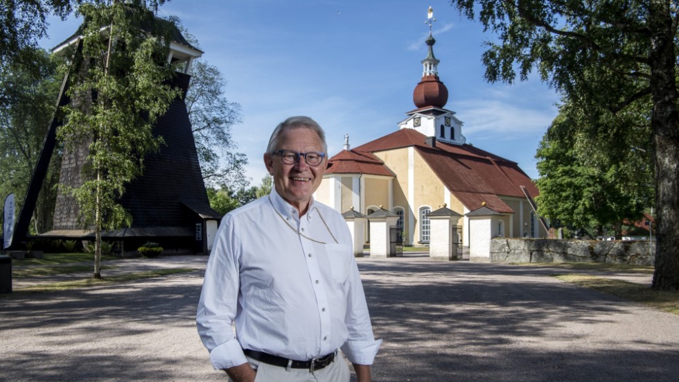 Ärkebiskop emeritus Anders Wejryd minns sina möten med Benedictus XVI. Bilden är från Wejruds 70-års firande 2018 vid Leksands kyrka. Arkivbild.