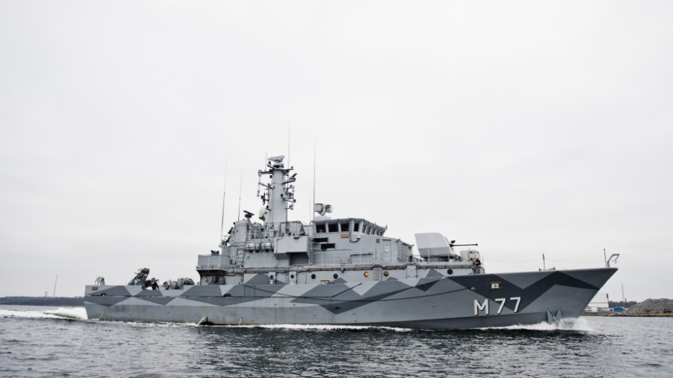 Minröjningsfartyg kan komma att skymtas till havs utanför Oxelösund när marinen drar igång årets första större övning. Arkivfoto