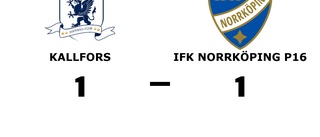 Oavgjort för Kallfors hemma mot IFK Norrköping P16