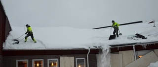 Skottning för att lätta på snötrycket