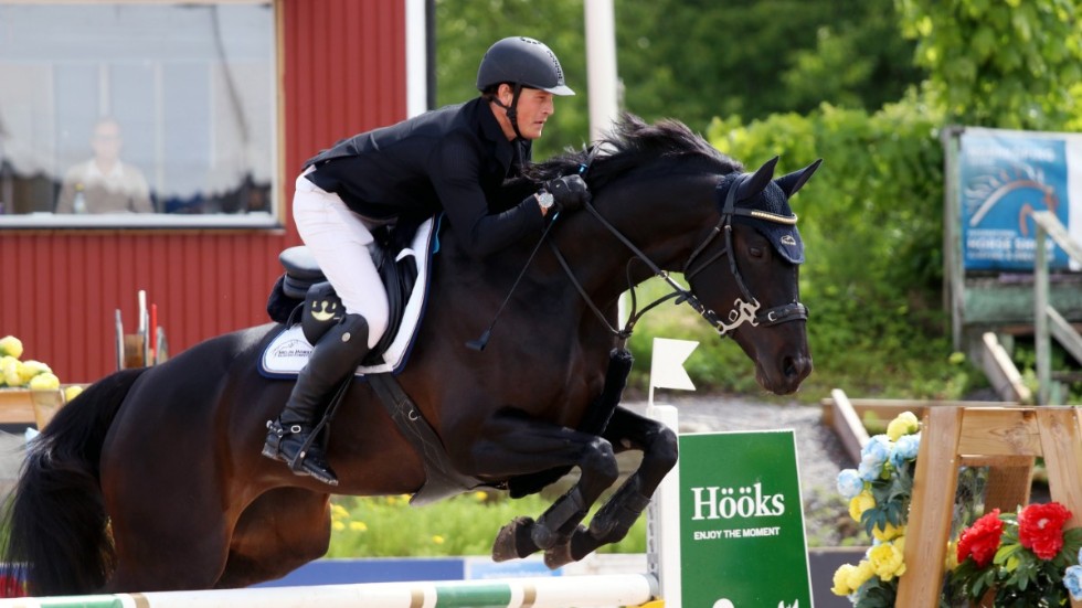 Viktor Melin hade bra flow i hoppningen.