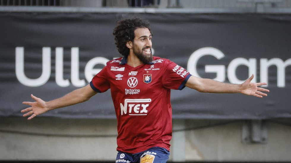 Örgrytes Hady Saleh Karim jublar efter sitt mål i derbyt mot Gais, ett mål som visade sig bli matchens enda.