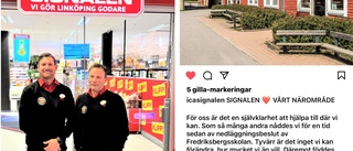 Matbutik skänker del av dagskassan till skolavslutning