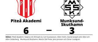 Munksund-Skuthamn föll mot Piteå Akademi