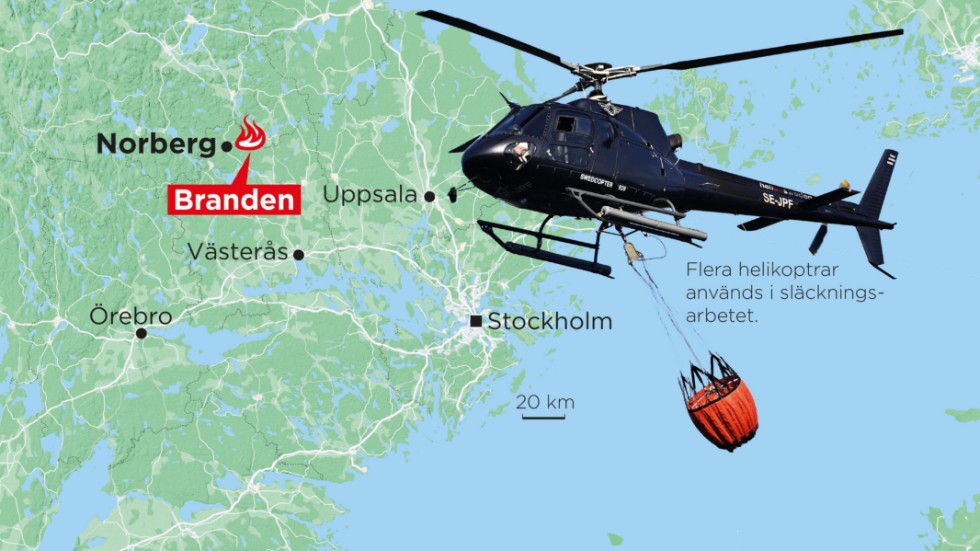 Branden startade under midsommarafton och blossade upp igen på måndagen.