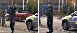 Här börjar polisen dansa som en galning