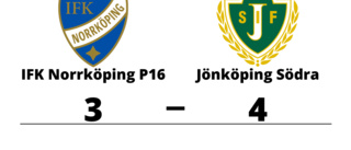 Jönköping Södra vann i P 16 Nationell Grupp 4 herr mot IFK Norrköping P16