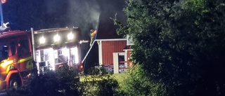 Blixtnedslag tros ha orsakat villabrand i Norrköping