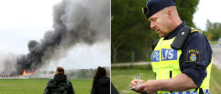 Polisen: Inte längre något misstänkt brott bakom stora ladugårdsbranden