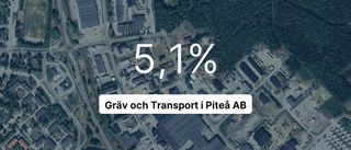 Så gick det för Gräv och Transport i Piteå AB förra året