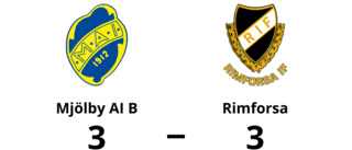 Rimforsa fixade en poäng mot Mjölby AI B