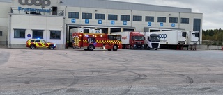 Brand i elrum vid Coop-lager