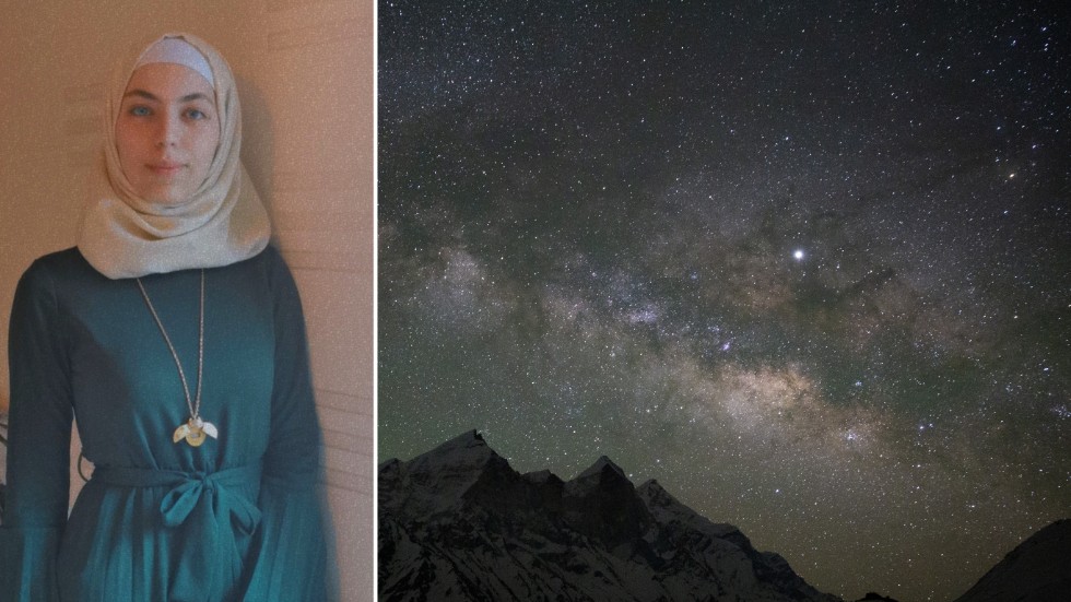 Joud Ghazal, elev på Prins Wilhelmgymnasiet i Flen, tillbringar några av sommarlovets första dagar på Christer Fugelsangs rymdläger i Stockholm.