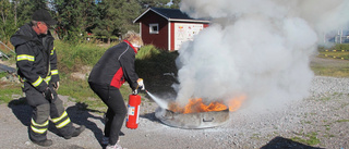 Lärorik dag med brandsläckning i fokus