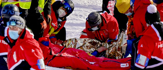 Otäck krasch i storslalomen i Adelboden