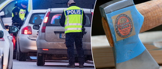 Förare stoppades av polis – hade yxa i bilen