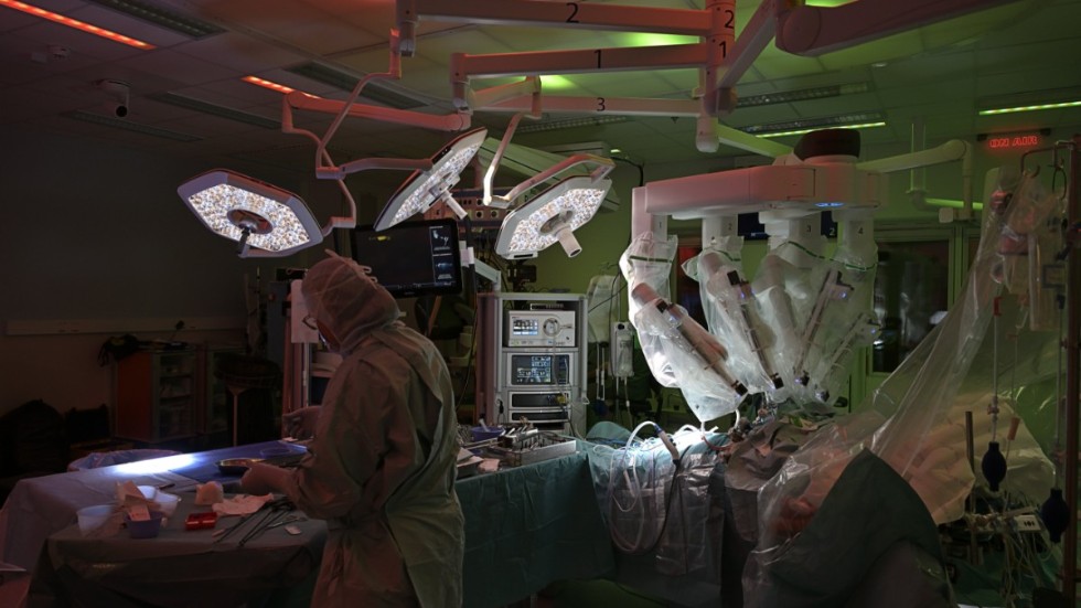 En njuroperation utförd av operationsrobot på Sahlgrenska sjukhuset.
