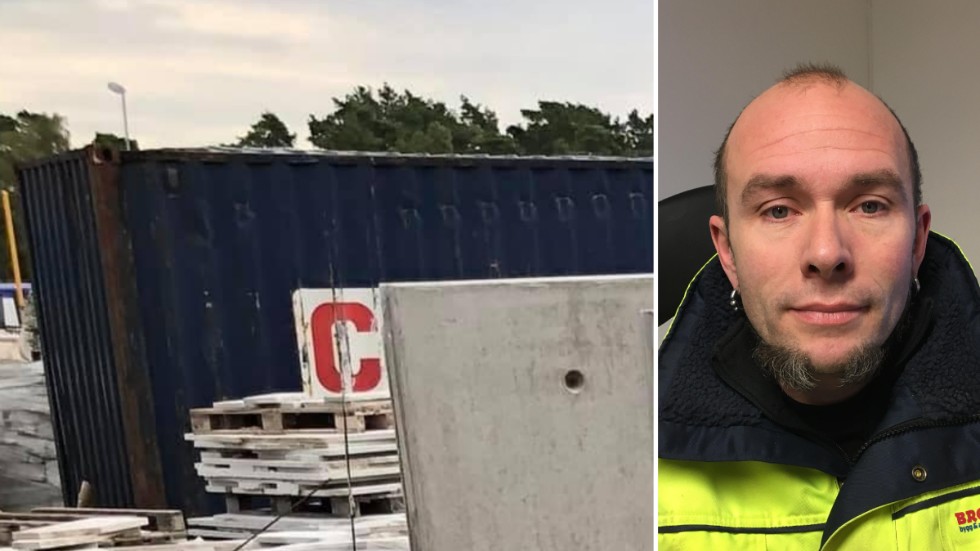 Oskar Broström vid Broströms Gotland AB tror att den stulna containern försvann från Gotland direkt.