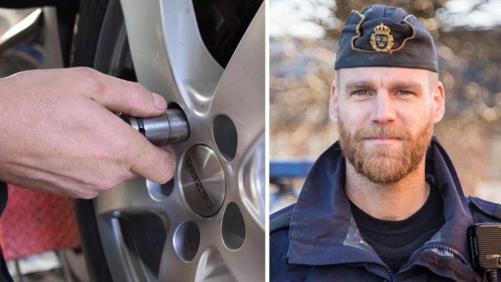 Marcus Nyman, yttre befäl hos polisen på Gotland, uppmanar till däckbyte snarast.
