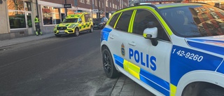 Påkört barn fördes till sjukhus med ambulans