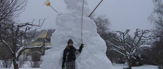 Snöväder över Uppsala