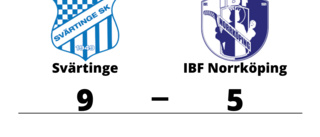 Seger för Svärtinge på hemmaplan mot IBF Norrköping