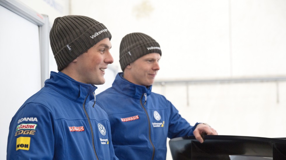 VM–teamet. Anton Marklund är tillbaka i ett nygammalt team. Han kommer att köra ihop med Johan Kristoffersson som blev trea i VM i fjol. Foto: Simon Hamelius.