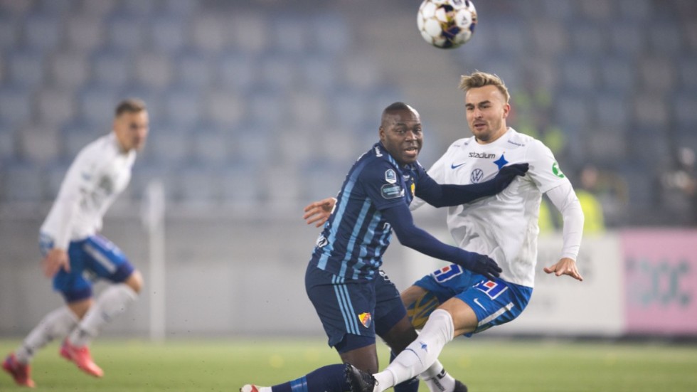 Henrik Castegren var mycket stabil i IFK:s backlinje och hade ett par sköna duster med bland annat Edward Chilufya.